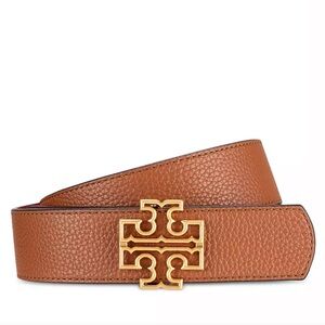 NWOT Tory Burch Logo Classic Tan/Orange‎ Reversible Belt